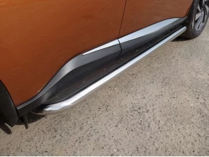 Пороги с площадкой нержавеющий лист 60 мм для Nissan Murano № NISMUR16-16